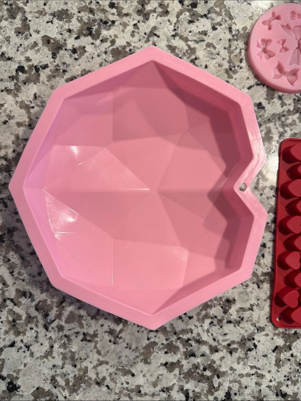 Silicone Heart Mold Set - Pink & Red - Unbranded